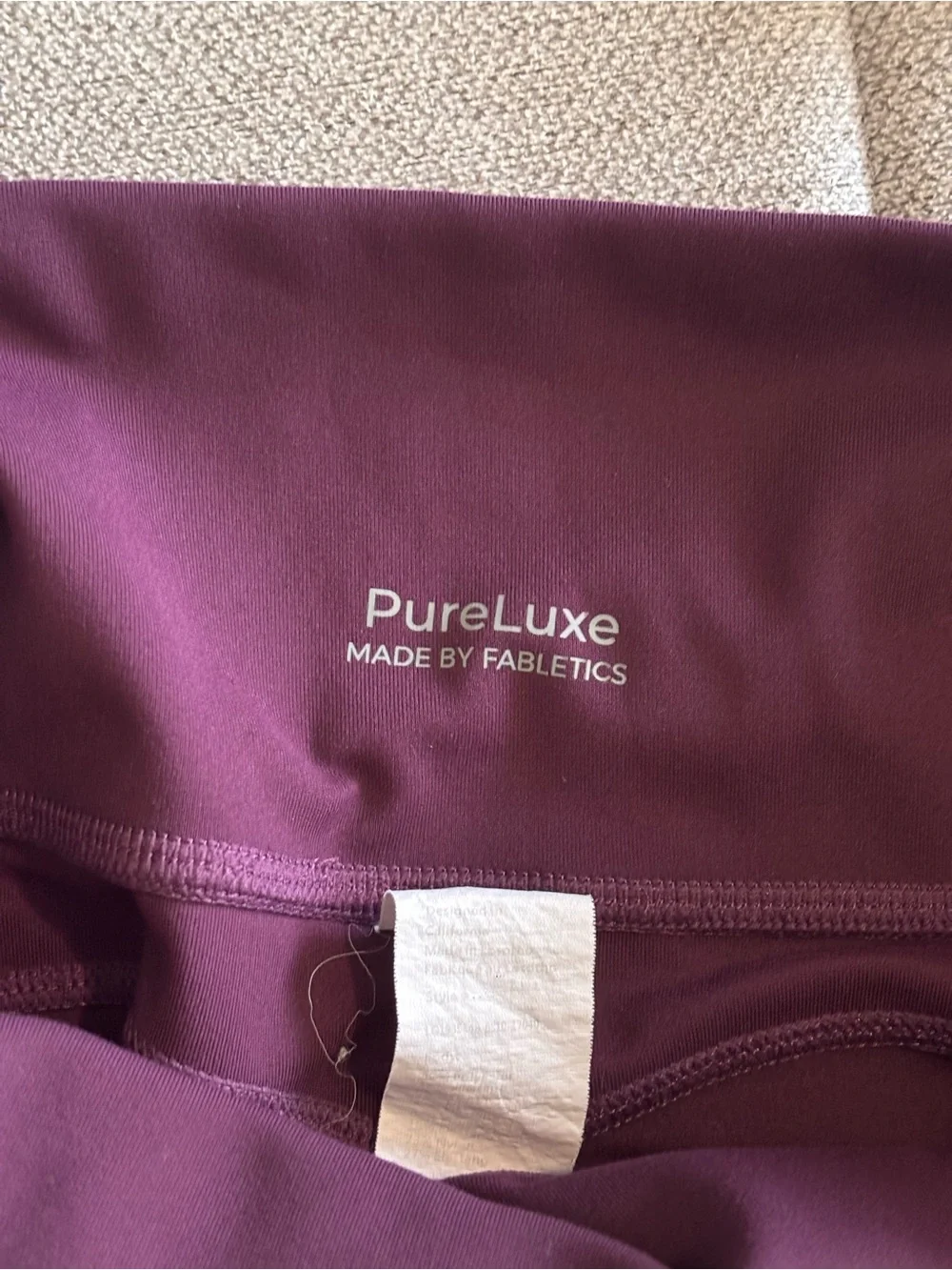 Fabletics Deep Plum High-Waist Pocket Leggings